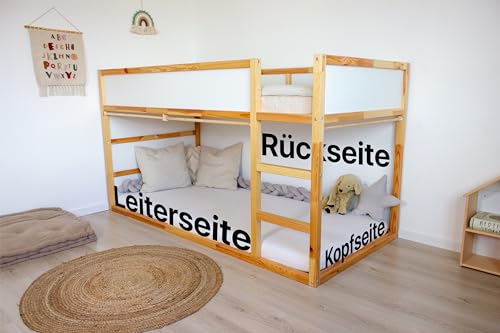 WANDKIND Vorhangstange für IKEA Kura - Kiefer Gardinenstange - passgenau für Hochbett & Flachbett IKVM (Altrosa, Kopfseite) von WANDKIND