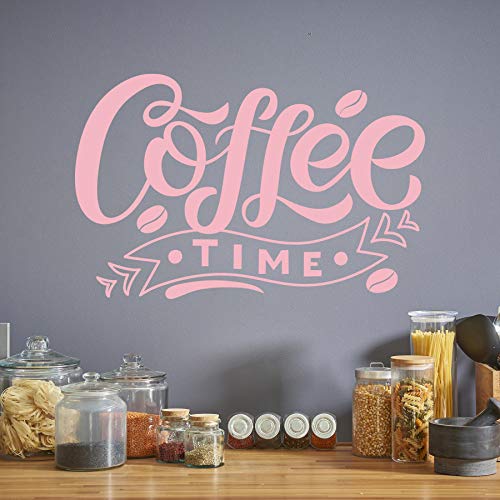 WANDKIND Coffee Time - Wandtattoo Sticker Aufkleber Kaffeezeit Kaffee Zeit (Rosa, 30 x 19 cm) von WANDKIND