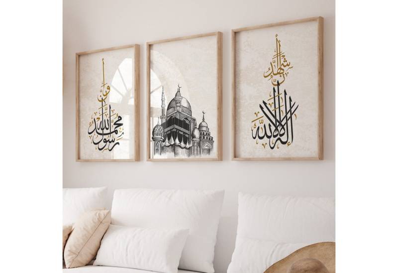 WANDKIND Poster Allah Muhammad Set Premium IP701, Islamisches Poster WANDKIND Poster Allah Muhammad Set Premium IP701, Islamisches Poster von WANDKIND