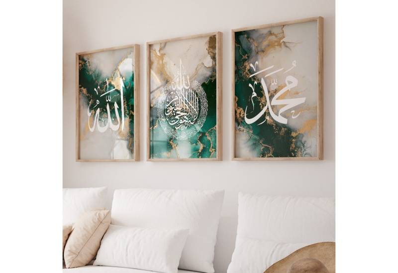 WANDKIND Poster Allah Muhammad Set Premium IP710, Islamisches Poster von WANDKIND