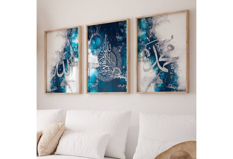 WANDKIND Poster Allah Muhammad Set Premium IP717, Islamisches Poster von WANDKIND