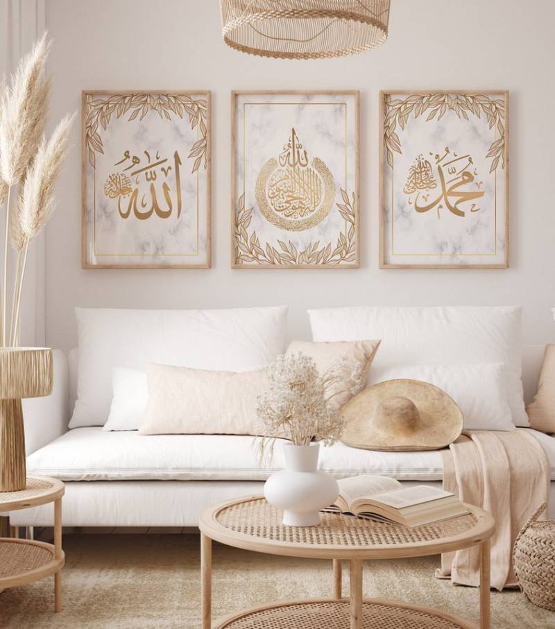 WANDKIND Poster Allah & Muhammad Set Premium IP719, Islamische Poster von WANDKIND