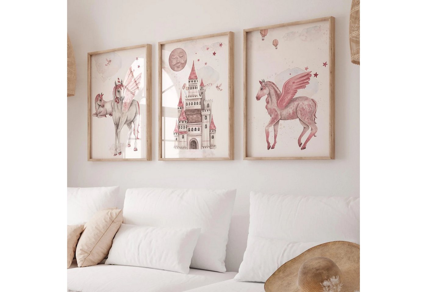 WANDKIND Poster Einhorn 3er Set P802, Kinderzimmer Poster WANDKIND Poster Einhorn 3er Set P802, Kinderzimmer Poster von WANDKIND