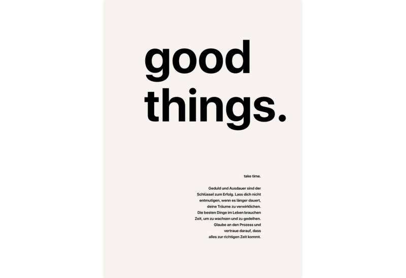WANDKIND Poster Good Things Motivations-Poster von WANDKIND