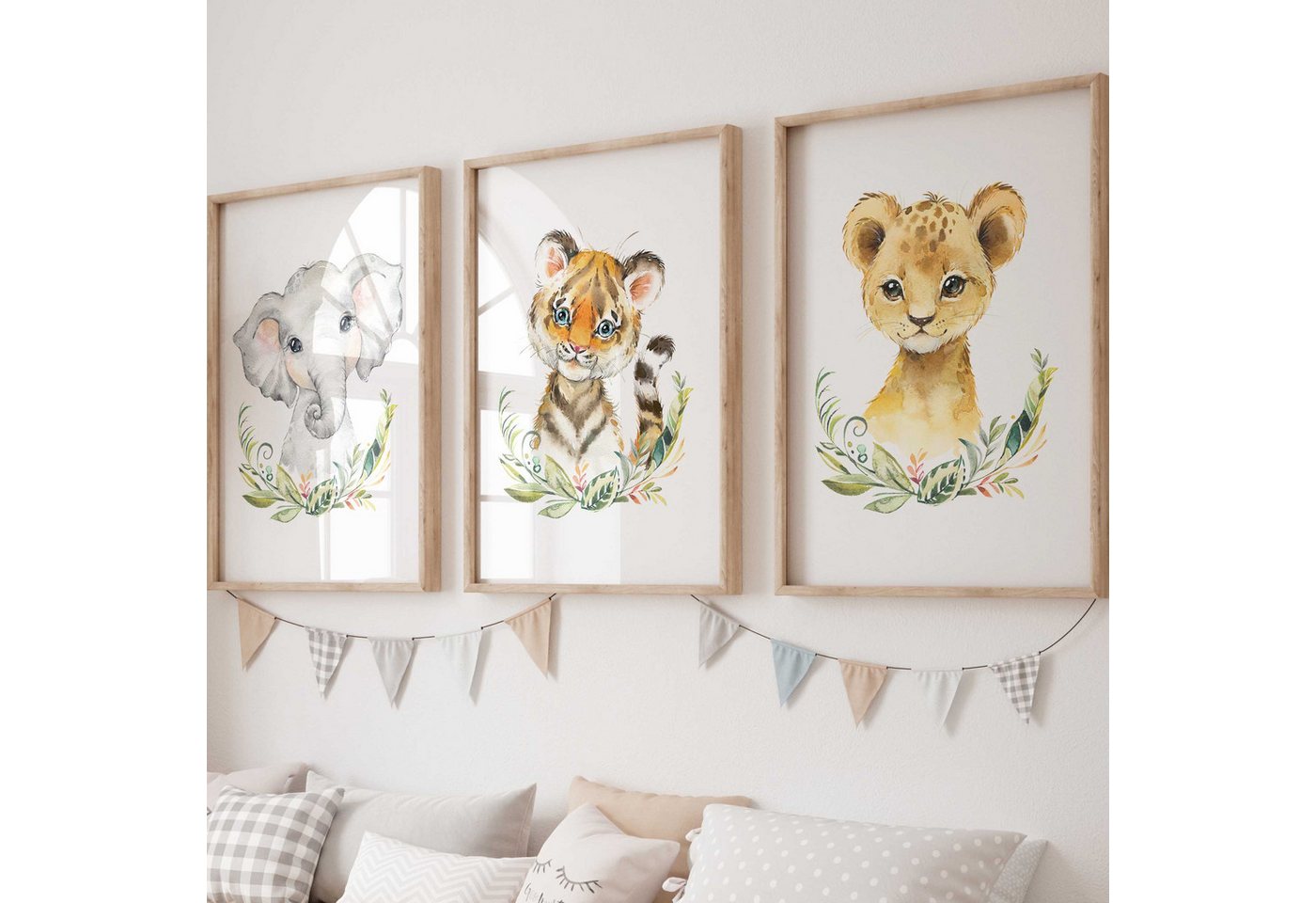WANDKIND Poster Kinderzimmer Poster 3er Set Premium P711 / Safaritiere, Wandposter in verschiedenen Größen WANDKIND Poster Kinderzimmer Poster 3er Set Premium P711 / Safaritiere, Wandposter in verschiedenen Größen von WANDKIND
