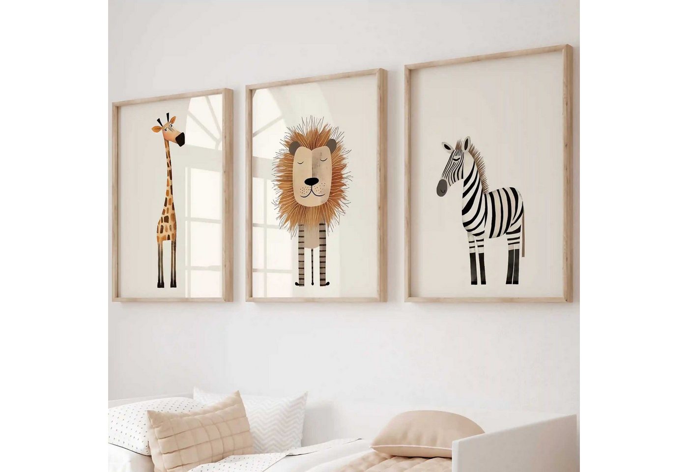 WANDKIND Poster Kinderzimmer Poster 3er Set Premium P787 / Safaritiere, Wandposter in verschiedenen Größen von WANDKIND
