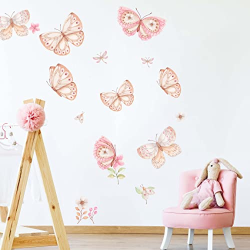 WANDKIND Schmetterling Wandtattoo Kinderzimmer V355 AUFKLEBER Kindergarten | Wandsticker Schmetterlinge (50 x 50 cm) von WANDKIND