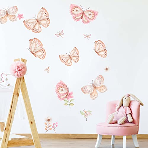 WANDKIND Schmetterling Wandtattoo Kinderzimmer V355 AUFKLEBER Kindergarten | Wandsticker Schmetterlinge (75 x 75 cm) von WANDKIND