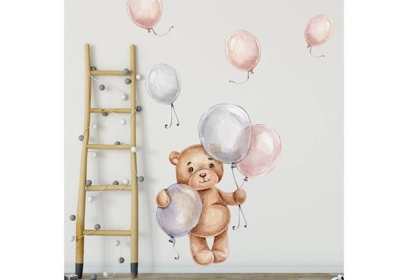 WANDKIND Wandtattoo Bär mit Ballons V271, selbstklebend von WANDKIND