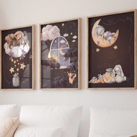 Wandbild 3Er Set Premium P712/Hase & Fuchs Kinderzimmer Deko Wandbilder Bilder Poster Wandbild 3Er Set Premium P712/Hase & Fuchs Kinderzimmer Deko Wandbilder Bilder Poster von WANDKIND