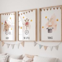 Wandbild 3Er Set Premium P719/Enjoy The Little Things Kinderzimmer Deko Wandbilder Bilder Poster Zirkus Bär Maus Hase Wandbild 3Er Set Premium P719/Enjoy The Little Things Kinderzimmer Deko Wandbilder Bilder Poster Zirkus Bär Maus Hase von WANDKIND