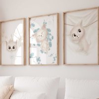 Wandbild 3Er Set Premium P729/Niedliche Katzen Kinderzimmer Deko Wandbilder Bilder Poster Katze Kitty Wandbild 3Er Set Premium P729/Niedliche Katzen Kinderzimmer Deko Wandbilder Bilder Poster Katze Kitty von WANDKIND