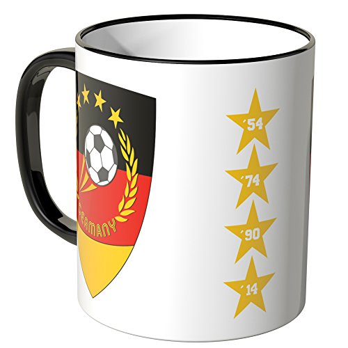 WANDKINGS® Tasse, Deutschland Wappen, Motiv 1 - SCHWARZ von WANDKINGS