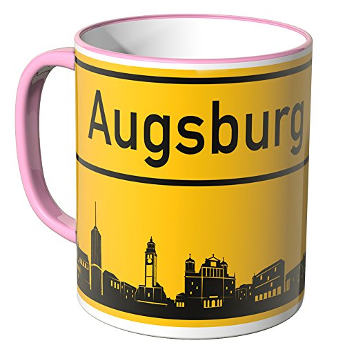 WANDKINGS® Tasse, Skyline Augsburg - ROSA von WANDKINGS