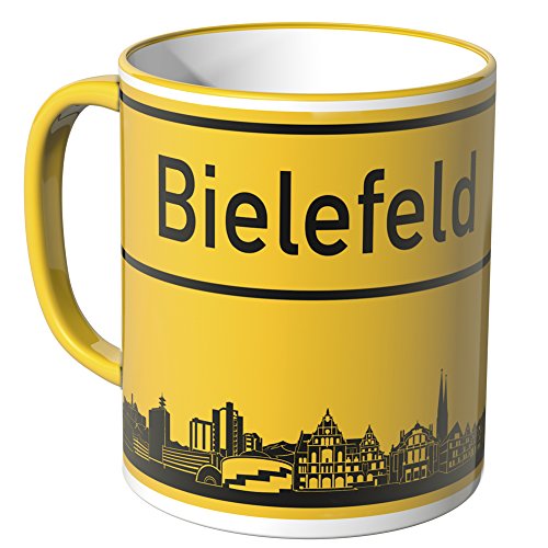 WANDKINGS® Tasse, Skyline Bielefeld - GELB von WANDKINGS
