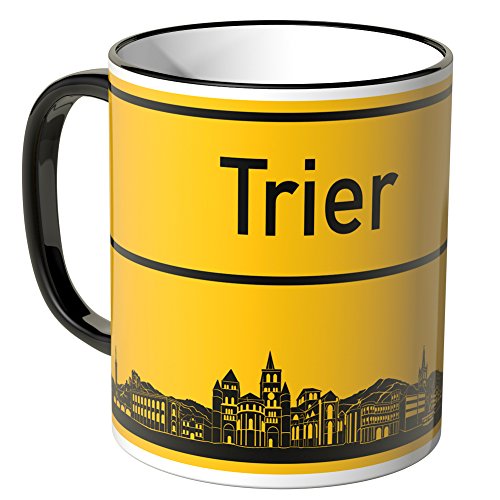 WANDKINGS® Tasse, Skyline Trier - SCHWARZ von WANDKINGS