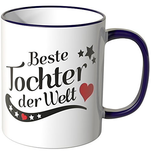 WANDKINGS® Tasse, Spruch: Beste Tochter der Welt - LILA von WANDKINGS