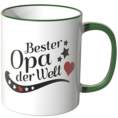 WANDKINGS® Tasse, Spruch: Bester Opa der Welt - GRÜN von WANDKINGS