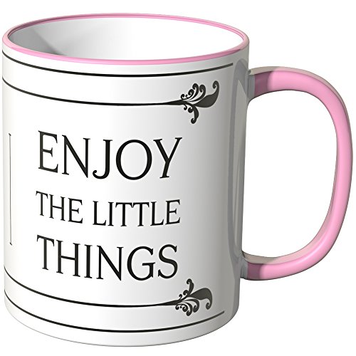 WANDKINGS® Tasse, Spruch: Enjoy The Little Things - ROSA von WANDKINGS