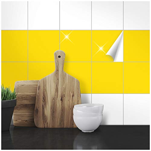 WANDKINGS Fliesenaufkleber 15 x 15 cm, 20 Stück - GELB GLÄNZEND WANDKINGS Fliesenaufkleber 15 x 15 cm, 20 Stück - GELB GLÄNZEND von WANDKINGS