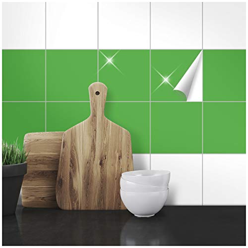 WANDKINGS Fliesenaufkleber 15 x 15 cm, 50 Stück - HELLGRÜN GLÄNZEND WANDKINGS Fliesenaufkleber 15 x 15 cm, 50 Stück - HELLGRÜN GLÄNZEND von WANDKINGS