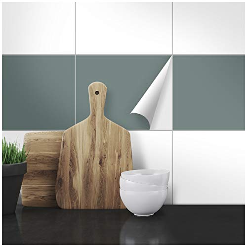 WANDKINGS Fliesenaufkleber 19,5 x 24,5 cm, 20 Stück - MAUSGRAU SEIDENMATT WANDKINGS Fliesenaufkleber 19,5 x 24,5 cm, 20 Stück - MAUSGRAU SEIDENMATT von WANDKINGS