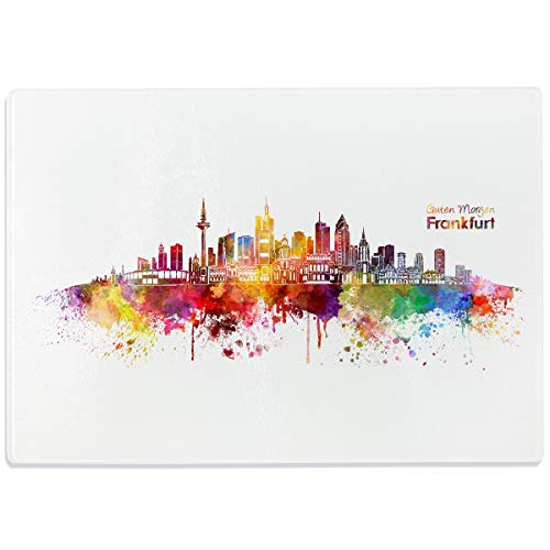 WANDKINGS Glasschneidebrett „Skyline Frankfurt“ - Stadt wählbar - Glasschneideplatte, Schneidebrett aus Glas, Frühstücksbrettchen WANDKINGS Glasschneidebrett „Skyline Frankfurt“ - Stadt wählbar - Glasschneideplatte, Schneidebrett aus Glas, Frühstücksbrettchen von WANDKINGS