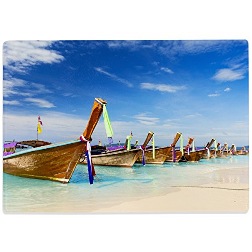 WANDKINGS Glasschneidebrett „Thailändische Longtailboote“ - Motiv wählbar - Glasschneideplatte, Schneidebrett aus Glas, Frühstücksbrettchen WANDKINGS Glasschneidebrett „Thailändische Longtailboote“ - Motiv wählbar - Glasschneideplatte, Schneidebrett aus Glas, Frühstücksbrettchen von WANDKINGS