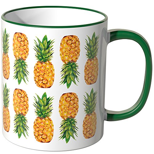 WANDKINGS Tasse, Motiv „Ananas Design 1“ - GRÜN von WANDKINGS