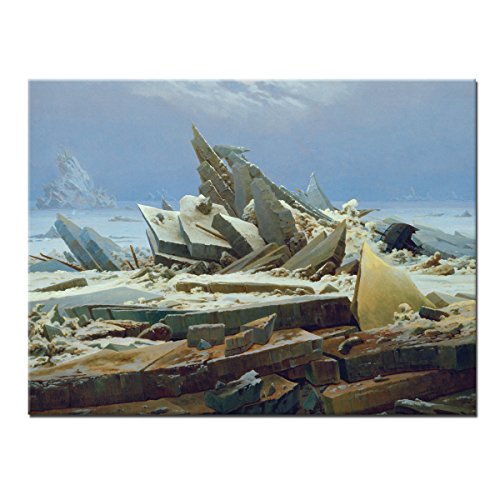 WANDKINGS Leinwandbild Das Eismeer von Caspar David Friedrich / 40 x 30 cm/auf Keilrahmen von WANDKINGS