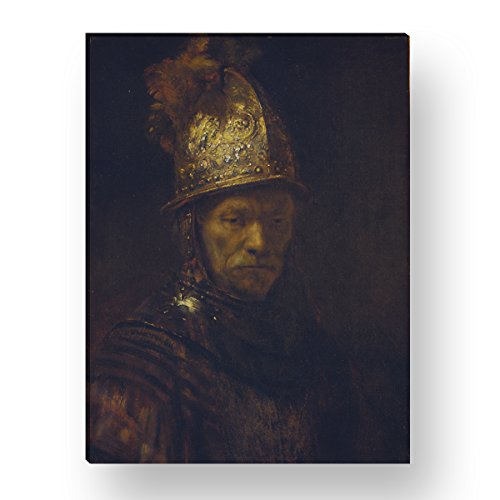 WANDKINGS Leinwandbild Der Mann mit dem Goldhelm von Rembrandt / 30 x 40 cm/auf Keilrahmen von WANDKINGS