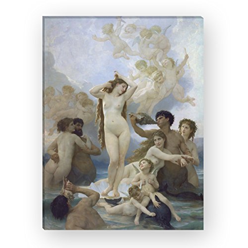 WANDKINGS Leinwandbild Die Geburt der Venus von William Adolphe Bouguereau / 30 x 40 cm/auf Keilrahmen von WANDKINGS