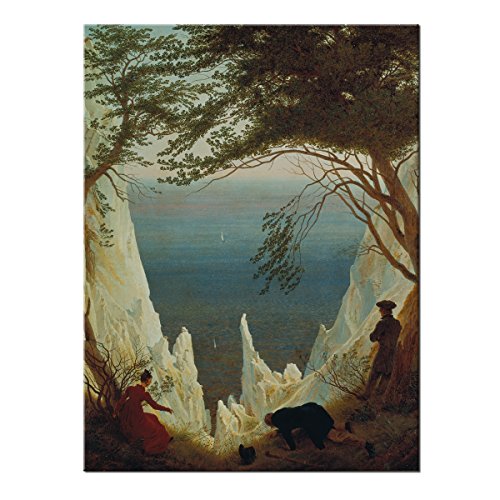 WANDKINGS Leinwandbild Die Kreidefelsen von Rügen von Caspar David Friedrich / 30 x 40 cm/auf Keilrahmen von WANDKINGS