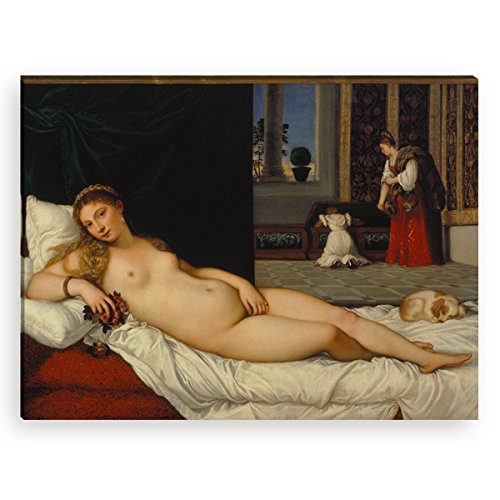WANDKINGS Leinwandbild Die Venus von Urbino von Tizian / 30 x 40 cm/auf Keilrahmen von WANDKINGS