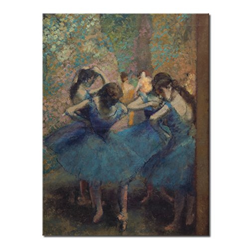 WANDKINGS Leinwandbild Die blauen Tänzerinnen von Edgar Degas / 30 x 40 cm/auf Keilrahmen von WANDKINGS