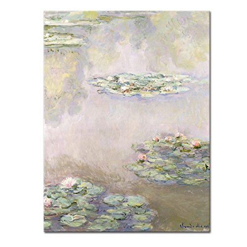 WANDKINGS Leinwandbild Seerosenteich 1908" von Claude Monet / 60 x 80 cm/auf Keilrahmen von WANDKINGS
