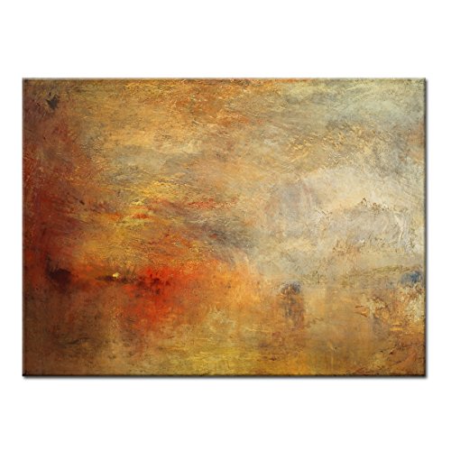 WANDKINGS Leinwandbild Sonnenuntergang über einem See von Joseph Mallord William Turner / 80 x 60 cm/auf Keilrahmen von WANDKINGS