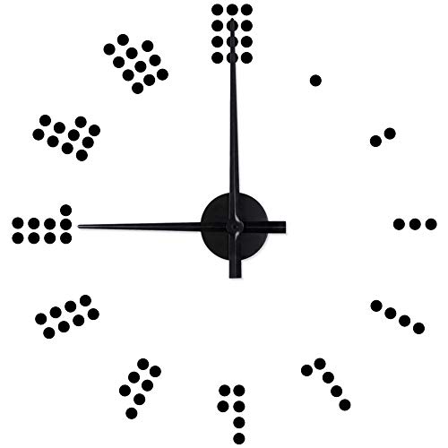 WANDKINGS "Points Wanduhr Wandtattoo (Farbe: Uhr=Schwarz, Aufkleber=Schwarz) von WANDKINGS