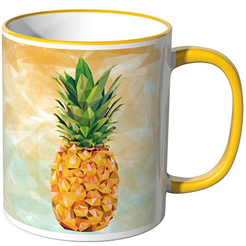 WANDKINGS Tasse, Motiv „Ananas Design 2“ - GELB von WANDKINGS