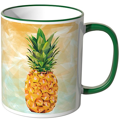 WANDKINGS Tasse, Motiv „Ananas Design 2“ - GRÜN von WANDKINGS