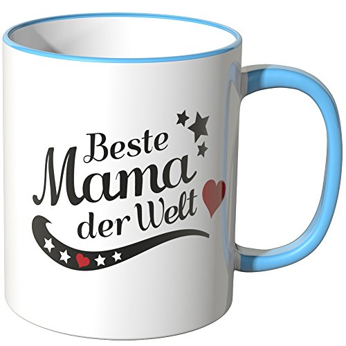 WANDKINGS Tasse, Spruch Beste Mama der Welt - BLAU von WANDKINGS