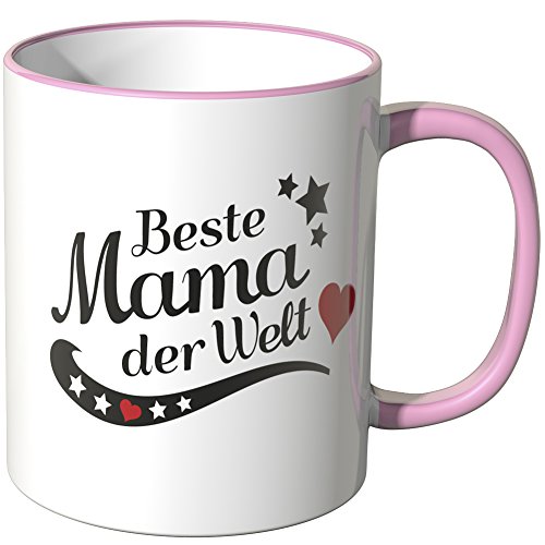 WANDKINGS Tasse, Spruch Beste Mama der Welt - ROSA von WANDKINGS