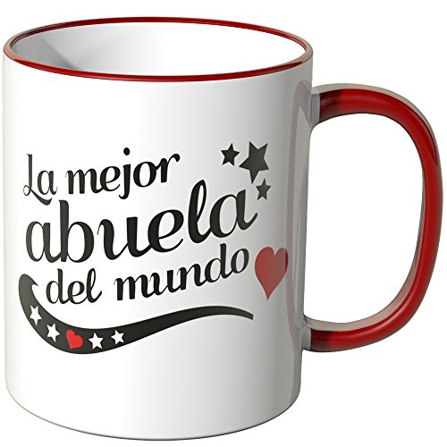 WANDKINGS Tasse, Spruch: La Mejor Abuela del Mundo - ROT von WANDKINGS