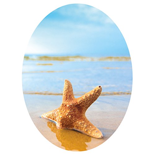 WANDKINGS WC Sticker Starfish on The Beach Deckel Aufkleber 30 x 40 cm von WANDKINGS