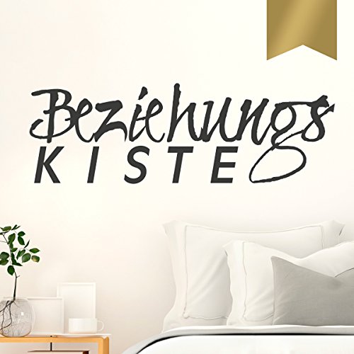 WANDKINGS Wandtattoo - Beziehungskiste - 60 x 20 cm - Gold - Wähle aus 5 Größen & 35 Farben von WANDKINGS