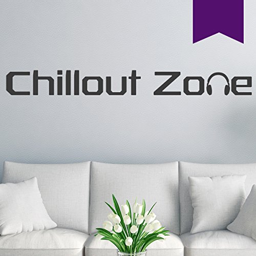 WANDKINGS Wandtattoo Chillout Zone 100 x 11 cm violett - erhältlich in 33 Farben von WANDKINGS
