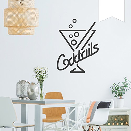 WANDKINGS Wandtattoo - Cocktails - 39 x 50 cm - Weiß - Wähle aus 5 Größen & 35 Farben von WANDKINGS