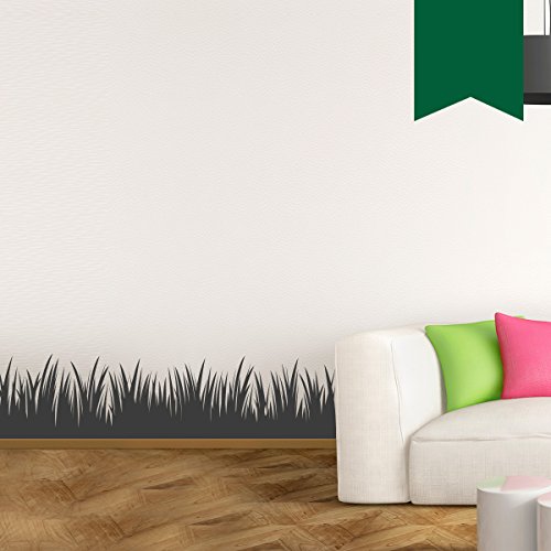 WANDKINGS Wandtattoo Grasbordüre in Meterstücken 100 x 20 cm dunkelgrün - erhältlich in 33 Farben von WANDKINGS