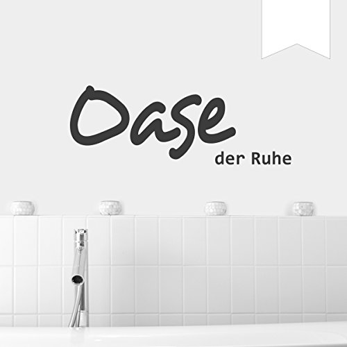 WANDKINGS Wandtattoo - Oase der Ruhe - 50 x 18 cm - Weiß - Wähle aus 5 Größen & 35 Farben von WANDKINGS