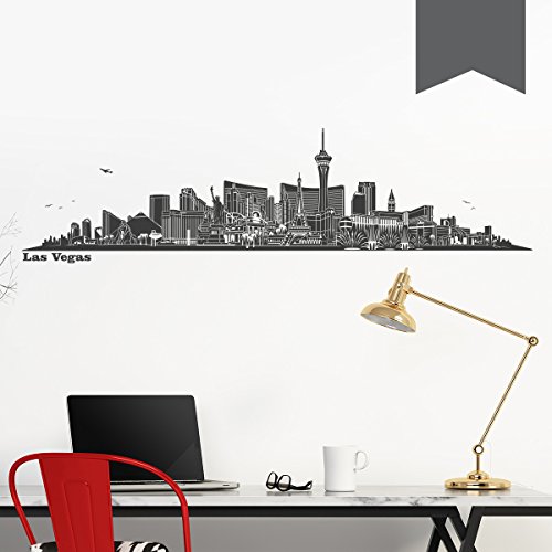 WANDKINGS Wandtattoo Skyline Las Vegas 140 x 36 cm - Dunkelgrau - 35 Farben zur Wahl WANDKINGS Wandtattoo Skyline Las Vegas 140 x 36 cm - Dunkelgrau - 35 Farben zur Wahl von WANDKINGS